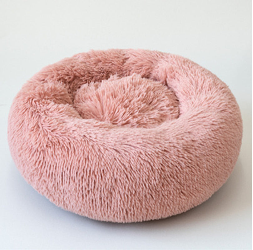 Cozy Round Dog Bed for Small Dogs – Plush Pet Nest Mat, Perfect for Puppies & Cats