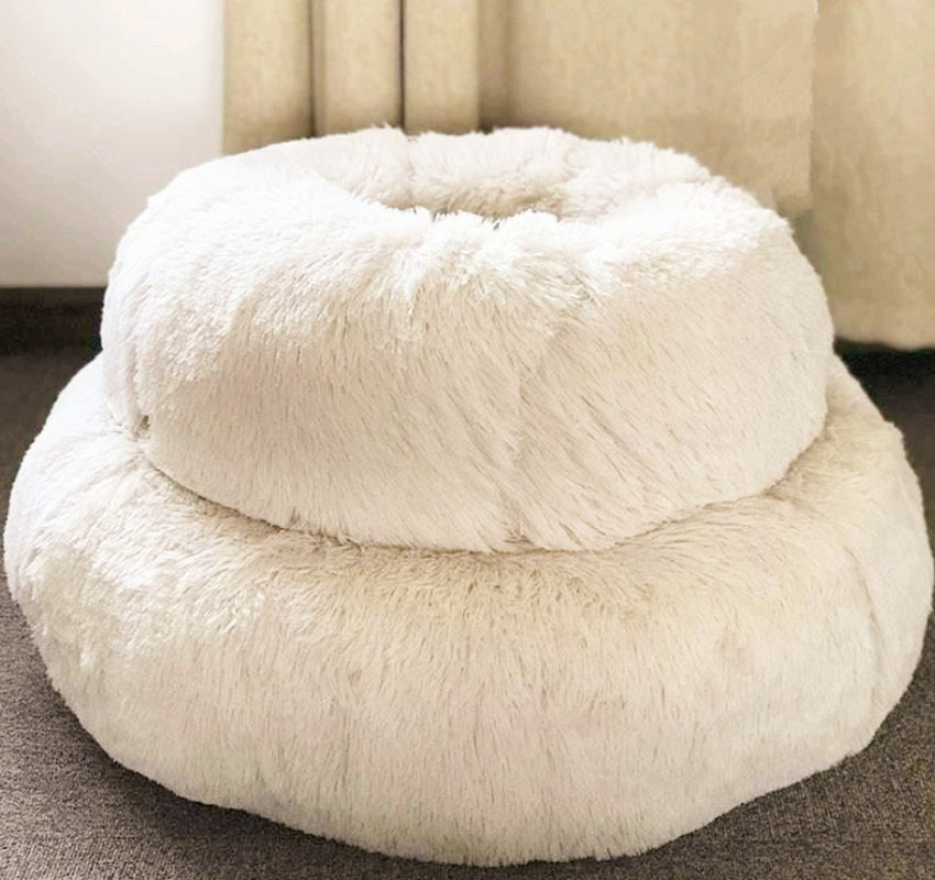 Cozy Round Dog Bed for Small Dogs – Plush Pet Nest Mat, Perfect for Puppies & Cats