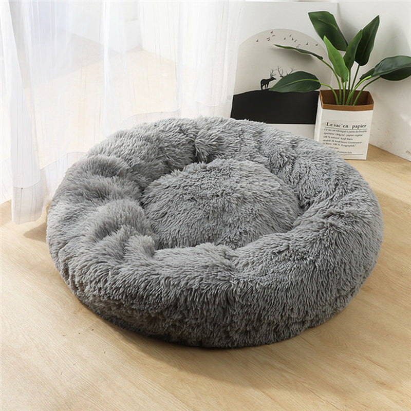 Cozy Round Dog Bed for Small Dogs – Plush Pet Nest Mat, Perfect for Puppies & Cats
