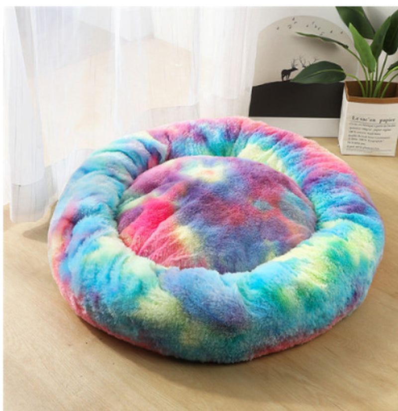 Cozy Round Dog Bed for Small Dogs – Plush Pet Nest Mat, Perfect for Puppies & Cats