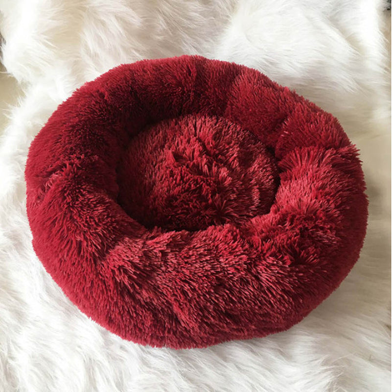 Cozy Round Dog Bed for Small Dogs – Plush Pet Nest Mat, Perfect for Puppies & Cats
