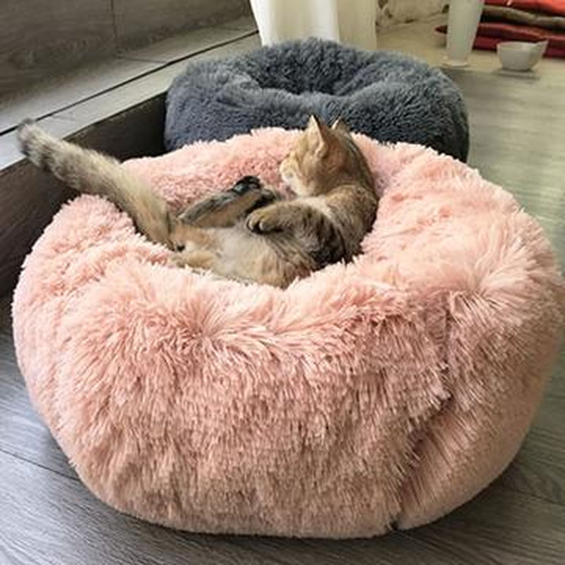 Cozy Round Dog Bed for Small Dogs – Plush Pet Nest Mat, Perfect for Puppies & Cats