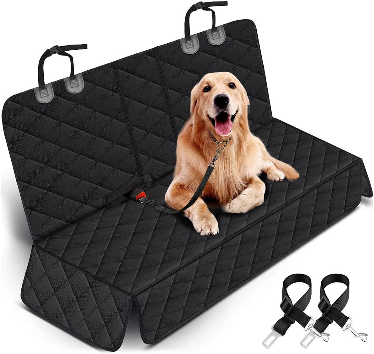 Ultimate Dog Car Seat Cover: Waterproof, Non-Slip Protection for Back Seats – Fits Most Cars, Trucks, & SUVs – Protects Your Seats & Comfortably Accommodates Your Pup!
