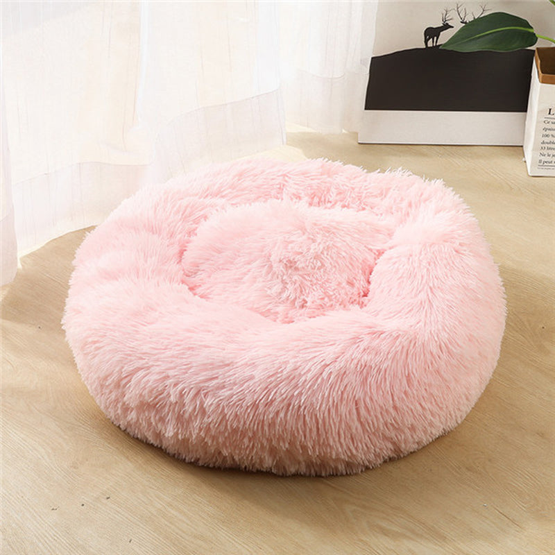 Cozy Round Dog Bed for Small Dogs – Plush Pet Nest Mat, Perfect for Puppies & Cats