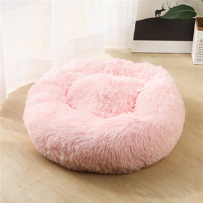 Cozy Round Dog Bed for Small Dogs – Plush Pet Nest Mat, Perfect for Puppies & Cats