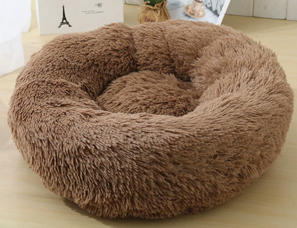 Cozy Round Dog Bed for Small Dogs – Plush Pet Nest Mat, Perfect for Puppies & Cats