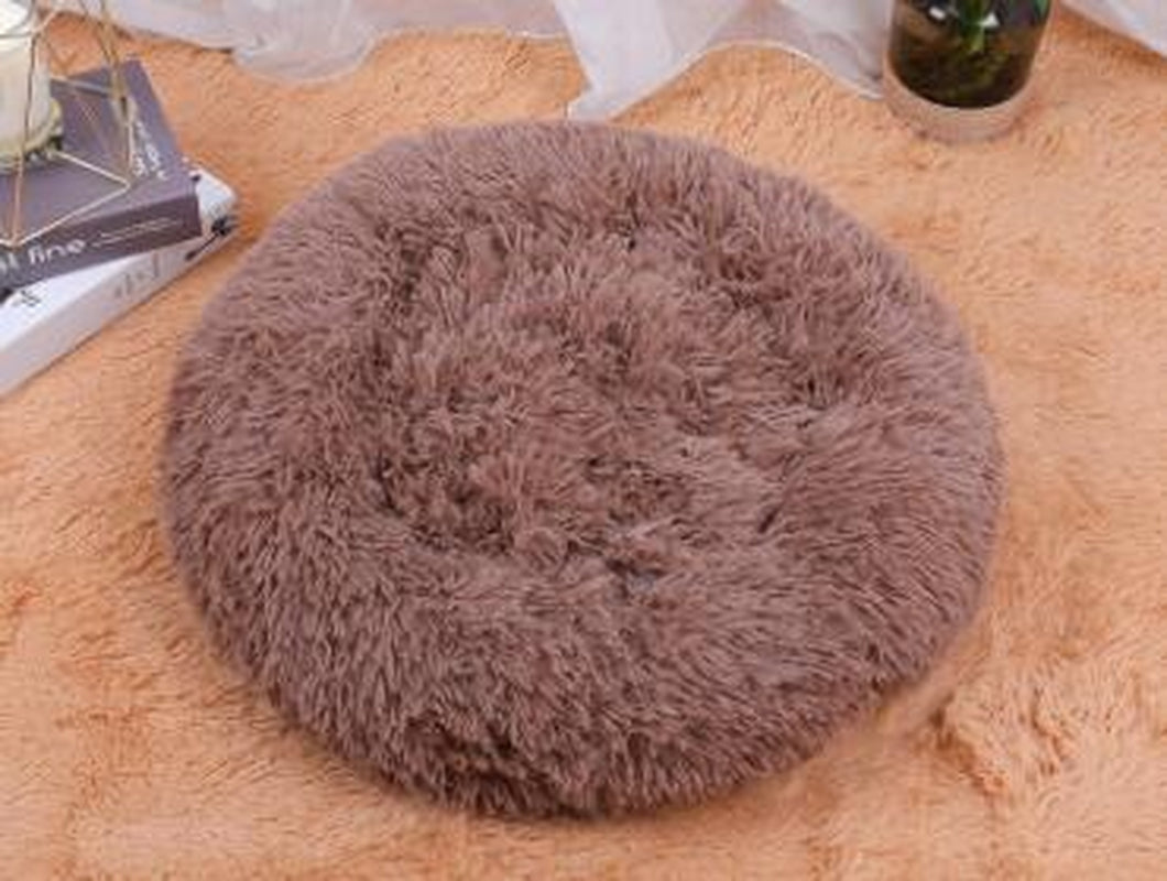 Cozy Round Dog Bed for Small Dogs – Plush Pet Nest Mat, Perfect for Puppies & Cats