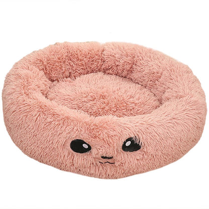Cozy Round Dog Bed for Small Dogs – Plush Pet Nest Mat, Perfect for Puppies & Cats