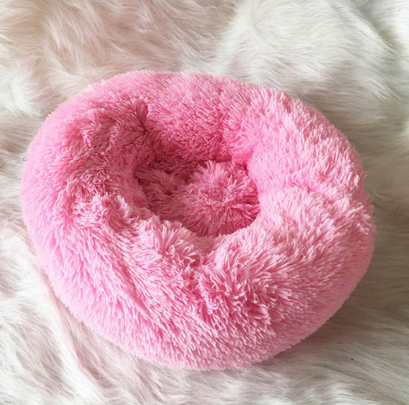 Cozy Round Dog Bed for Small Dogs – Plush Pet Nest Mat, Perfect for Puppies & Cats